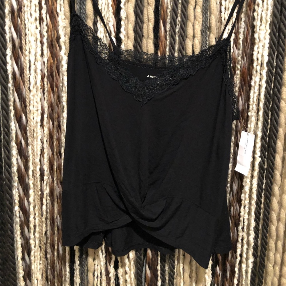Black lace tank American eagle